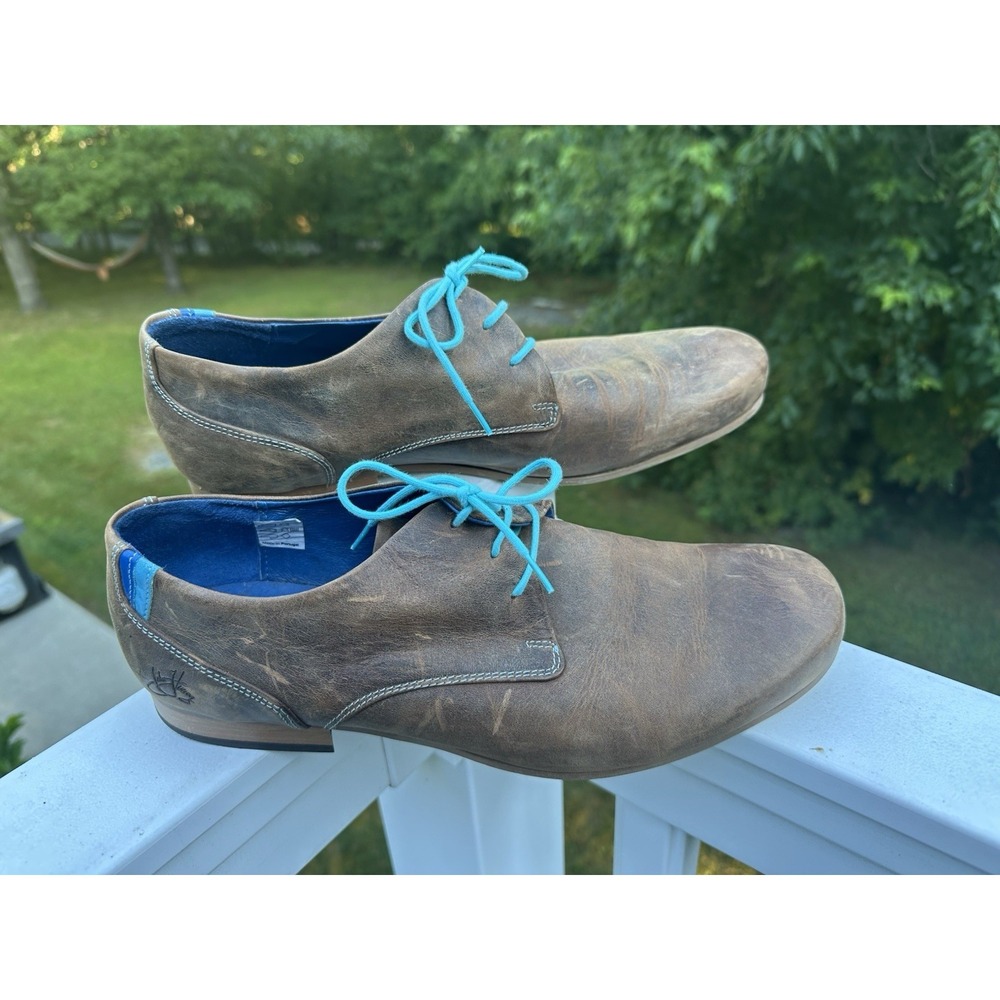 John Fluevog brown suede Lace-Up Dress Shoes Men's 13